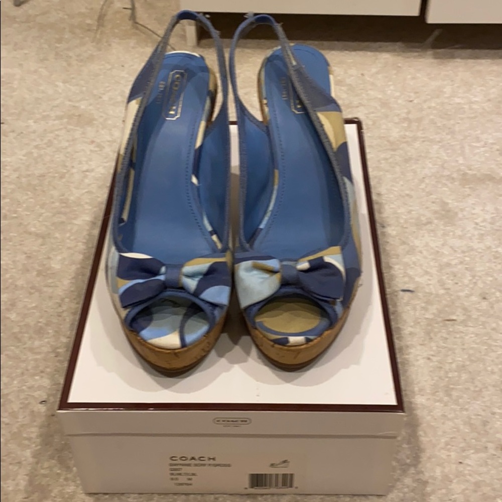 Coach - Gwynnie Scarf Print wedges